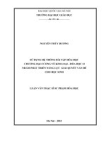 Sử dụng hệ thống bài tập hóa học chương đại cương về kim loại   hóa học 12 nhằm phát triển năng lực giải quyết vấn đề cho học sinh 