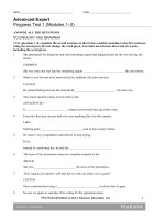 Adv expert progress test1 