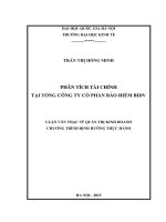Phân tích tài chính tại tổng công ty bảo hiểm BIDV 