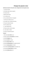 Change into passive voice 