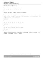 Adv expert progress test2 key 