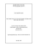 Phát triển năng lực giải toán số phức cho học sinh trung học phổ thông