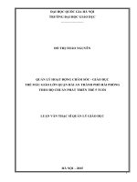Quản lý hoạt động chăm sóc   giáo dục trẻ mẫu giáo lớn quận hải an thành phố hải phòng theo bộ chuẩn phát triển trẻ 5 tuổi 