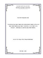 Vận dụng dạy học theo góc nhằm phát triển năng lực học sinh trong dạy học chương 2cấu trúc của tế bào   sinh học 10 trung học phổ thông 