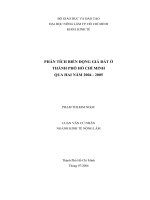 Khóa luận Phân tích biến động giá đất ở TP Hồ Chí Minh