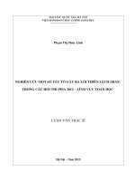 Nghiên cứu một số yếu tố gây ra lỗi thiên lệch (BIAS) trong câu hỏi thi PISA 2012 – lĩnh vực toán học 