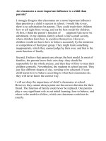 Are classmates a more important influence to a child than parent1 