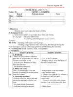 Giáo án Tiếng Anh 10 unit 13: Films and cinema