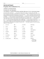 Adv expert progress test2 