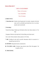 Giáo án Tiếng Anh 10 Unit 6: An excursion