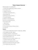 Parts of speech exercise 2 