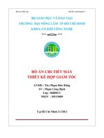 ĐỒ án CHI TIẾT máy THIẾT kế hộp GIẢM tốc 