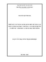 Thiết kế và sử dụng sơ đồ, bảng biểu để nâng cao chất lượng dạy học chương ICơ chế di truyền và biến dị sinh học 12 trung học phổ thông 