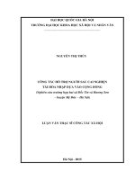 Công tác hỗ trợ người sau cai nghiện tái hòa nhập dựa vào cộng đồng, nghiên cứu trường hợp hai xã đốc tín và hương sơn – huyện mỹ đức – hà nội