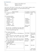 Giáo án Tiếng Anh 10 unit 14: The World cup