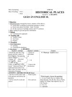 Giáo án Tiếng Anh 10 unit 16: Historical places