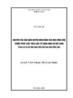 Nguyên tắc bảo đảm quyền bình đẳng của mọi công dân trước pháp luật theo luật tố tụng hình sự việt nam (trên cơ sở số liệu thực tiễn địa bàn tỉnh đắk lắk 
