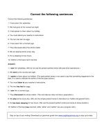 Correct the following sentences 