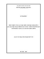 Phát triển năng lực đọc hiểu cho học sinh lớp 12 qua bài “đất nước” (trích trường ca mặt đường khát vọng) của nguyễn khoa điềm 