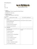 Giáo án Tiếng Anh 10 unit 14: The World cup