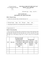 Mẫu đơn báo cáo kết quả khám bệnh, chữa bệnh nhân đạo