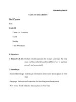 Giáo án Tiếng Anh 10 Unit 6: An excursion