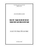 Tình tiết “phạm tội đối với trẻ em” trong pháp luật hình sự việt nam 