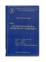 Thực trạng kế toán huy động vốn tại ngân hàng TMCP Nam Á chi nhánh Bình Tây