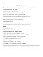 Simple sentences  englishgrammar 