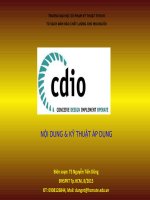 CDIO  nội dung và kỹ thuật áp dụng