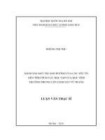 Đánh giá mức độ ảnh hưởng của các yếu tố đến tính tích cực học tập của học viên Trường Trung cấp Cảnh sát Vũ trang