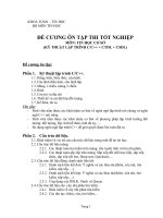 Đề cương ôn tập thi tốt nghiệp môn tin học cơ sở