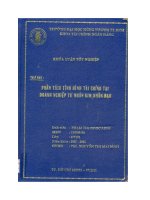 Phân tích tình hình tài chính doanh nghiệp tư nhân Kim Nhân Đạo