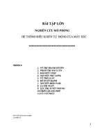 ĐỀ tài hệ THỐNG điều KHIỂN tự ĐỘNG của máy xúc 