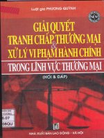 Giải quyết tranh chấp thương mại và lĩnh vực hành chính về thương mại