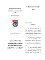 Định lượng thiếc trong không khí bằng phương pháp quang phổ hấp thụ nguyên tử không ngọn lửa (GF AAS) 