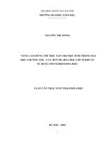 Nâng cao hứng thú học tập cho học sinh trong dạy học chương oxi   lưu huỳnh, hóa học lớp 10 khi có sử dụng thí nghiệm hóa học 