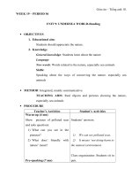 Giáo án Tiếng Anh 10 unit 9: Undersea world