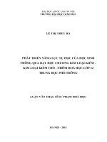 Phát triển năng lực tự học của học sinh thông qua dạy học chương kim loại kiềm – kim loại kiềm thổ   nhôm hóa học lớp 12 trung học phổ thông 