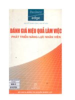 Đánh giá hiệu quả làm việc phát triển năng lực nhân viên