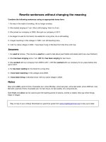 Rewrite sentences without changing the meaning 