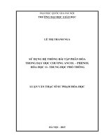 Sử dụng hệ thống bài tập phân hóa trong dạy học chương ancol – phenol hóa học 11 trung học phổ thông 