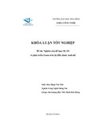 ĐỀ tài NGHIÊN cứu đồ họa 2d 3d và PHÁT TRIỂN GAME TRÊN hệ điều HÀNH ANDROID 