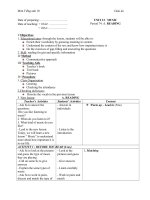 Giáo án Tiếng Anh 10 unit 12: Music