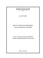 Quản lý thuế xuát nhập khẩu tại cục hải quan cao bằng 