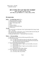 Đề cương ôn tập thi tốt nghiệp môn tin học chuyên ngành