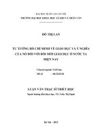 Tư tưởng hồ chí minh về giáo dục và ý nghĩa của nó đối với đổi mới giáo dục ở nước ta hiện nay 