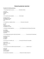 General grammar exercise 