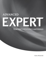 Teachers notes and photocopiables expert introduction 
