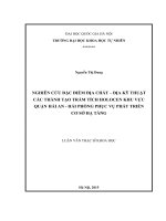 Nghiên cứu đặc điểm địa chất – địa kỹ thuật các trầm tích holocen khu vực quận hải an – hải phòng phục vụ phát triển cơ sở hạ tầng 